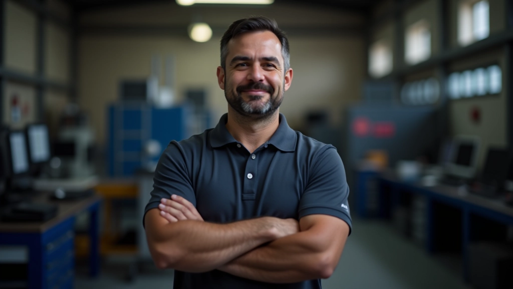 Técnico en mantenimiento de computadoras, especialista en actualizaciones de hardware, retrato profesional